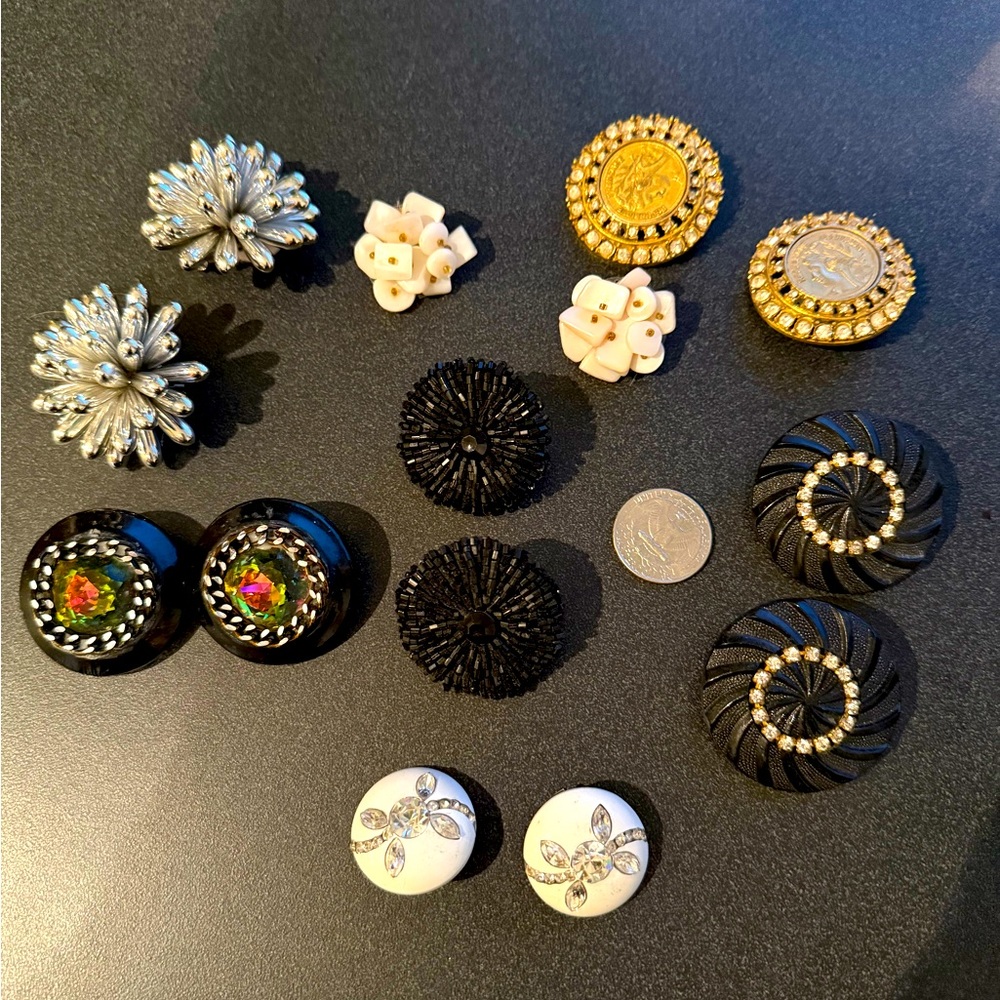 Vintage clip/on earring collection